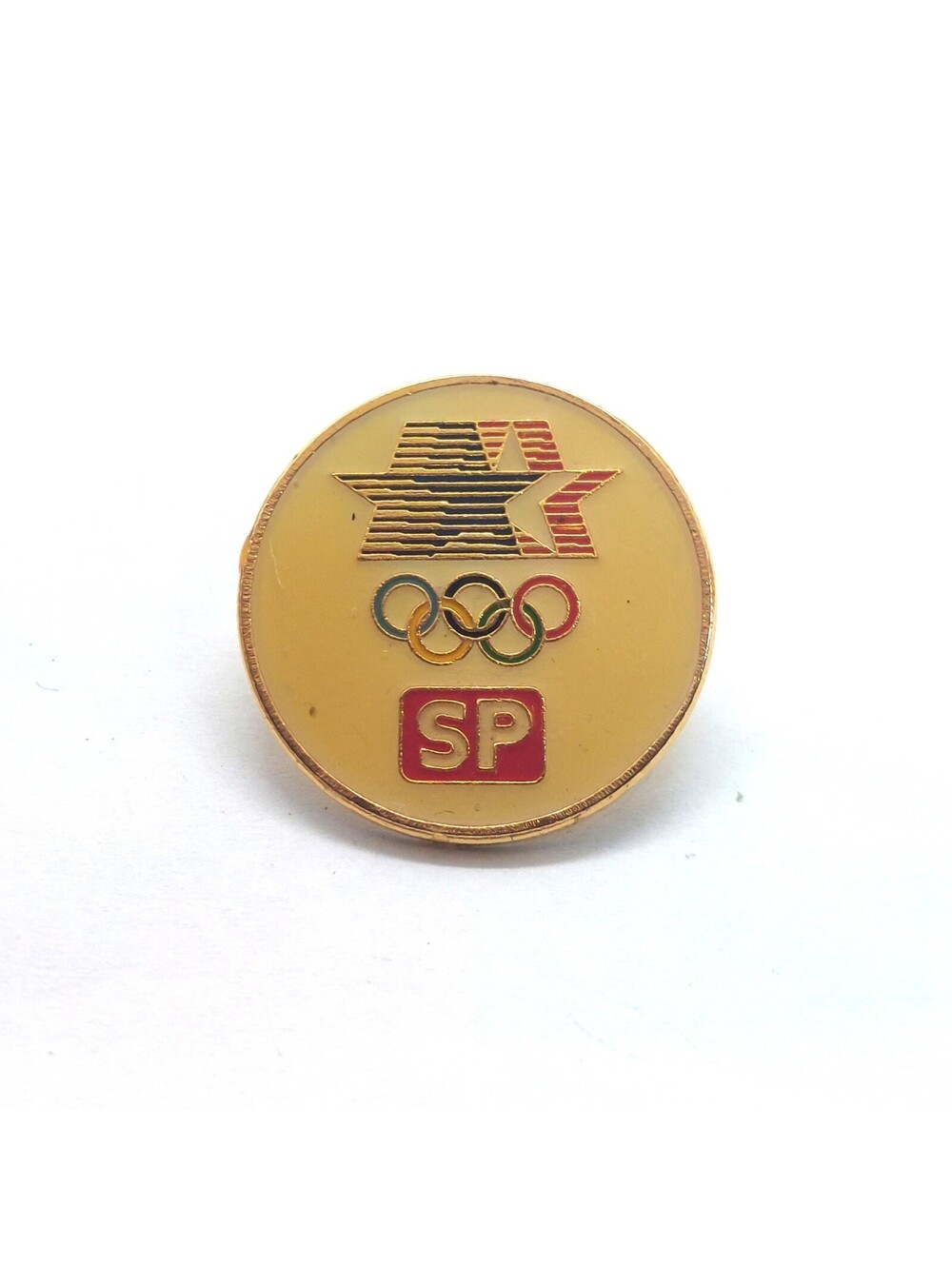 Olympic Star SP Pin Vintage Enamel Games United States Sponsor USA Logo